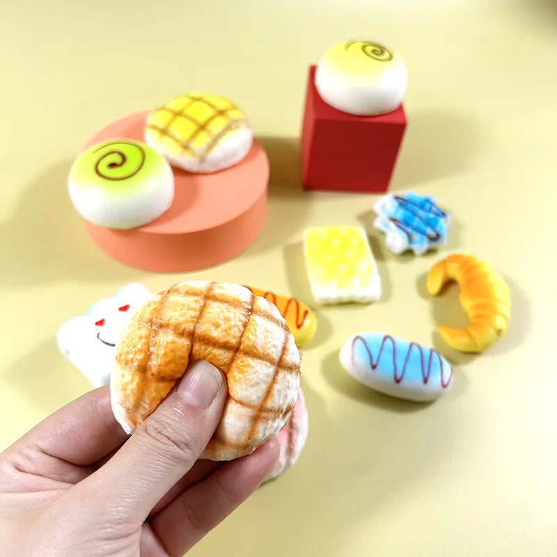 Simulated Food Toy PU Slow Rebound Decompression Toy Slow Rising Squishy Mini Bread Gift Decompression And Release Tool