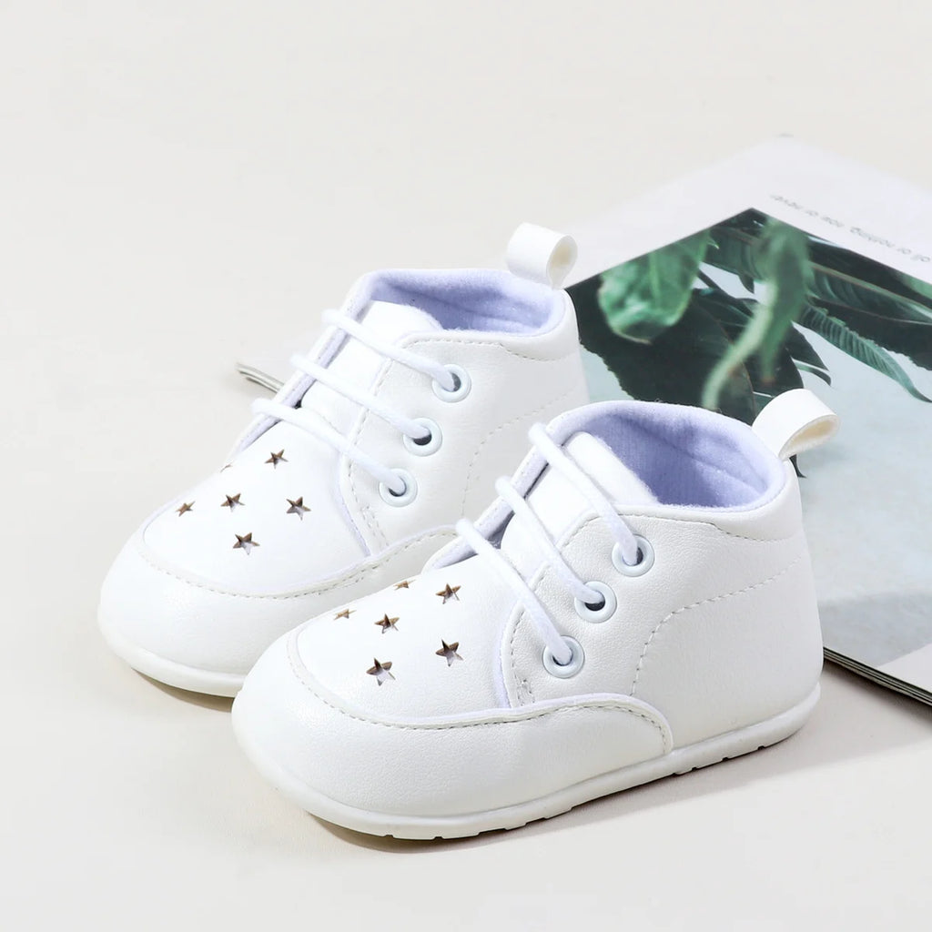 Baby Retro Leather Shoes Boy Girl Shoes Toddler Rubber Sole Anti-slip First Walkers Newborn Infant Moccasins Baby Crib Shoes