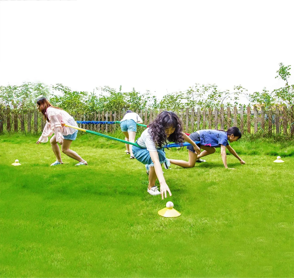 Elastic Rainbow Rope Stretchy Band Running Pull Circle Outdoor Team Sports Kindergarten Physical Training Equipment Outdoor Toy