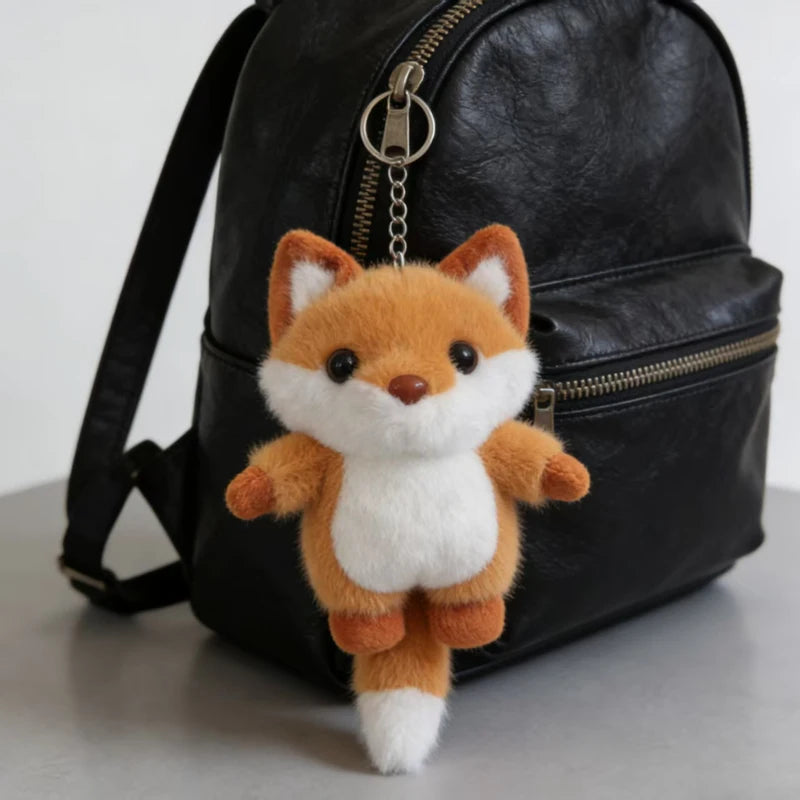 Wholesale New Cute And Exquisite Animal Plush Pendant Kawaii Fox Toy Pretty Peacock Keychian Backpack Charm Kid Birthday Gift