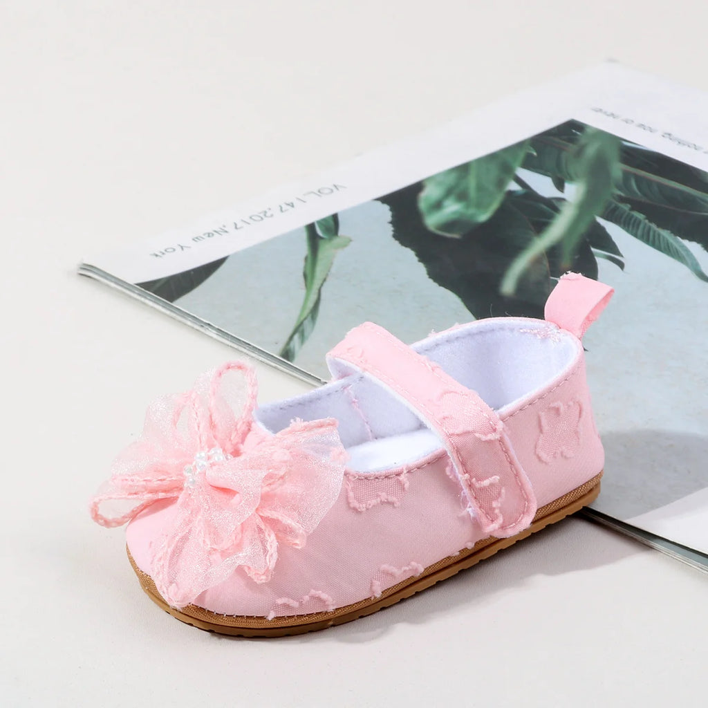 Spring And Summer Baby Girls Princess Shoes Cute Design First Walking Indoor Outdoor Toddler Shoes For 0-18 Months