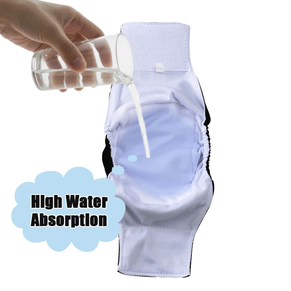 3pcs Dog Diapers Male Reusable Physiological Pants for Small Medium Dogs Anti-Side Breathable Puppy Cloth Nappies Pet Shorts