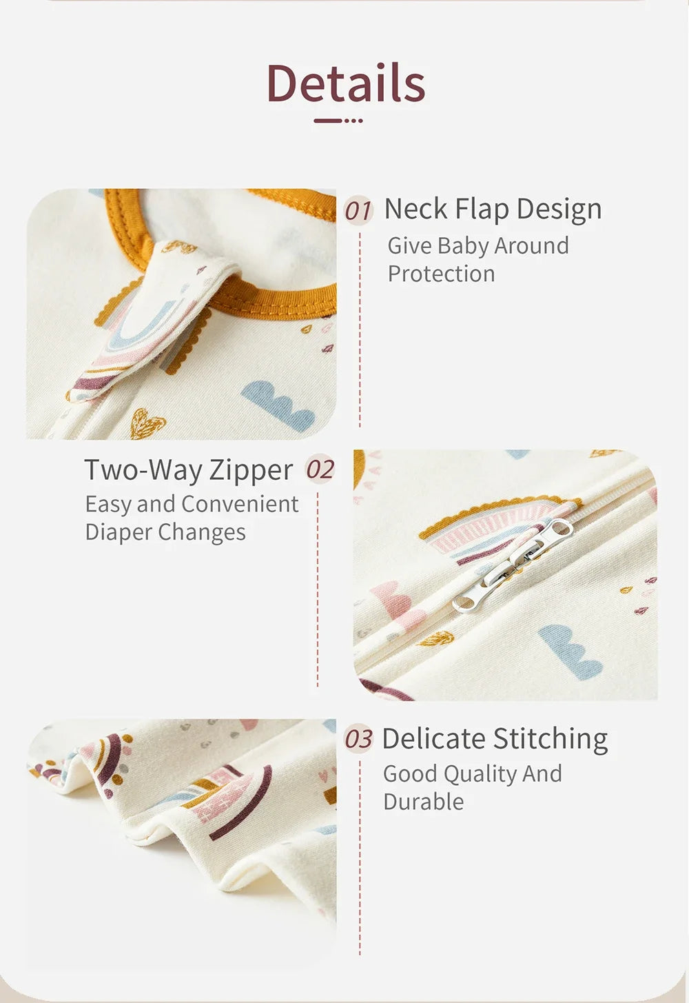 INSULAR Sleeveless Vest Baby Sleeping Bag, Summer Thin Cotton Fabric Anti-kick Quilt, Newborn Sleep Sack with Two Way Zipper