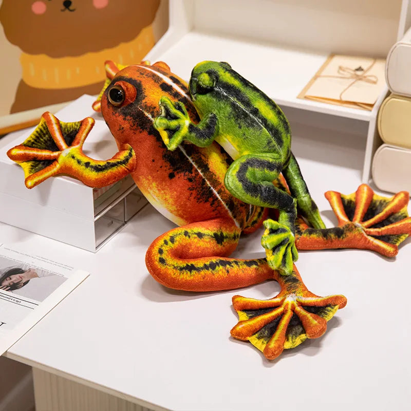 Simulation Cute Green Yellow Frog Plush Toy Super Soft Stuffed Animal Realistic Fun Frog Doll Baby Toys Gift Toy For Kid Girl