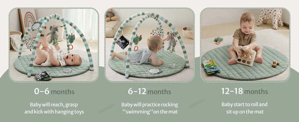 Multi-functional Baby Fitness Stand with Music Gym Activity, Comfort Toy, Blanket Pad, Early Education 0-36 Months, Newborn Gift