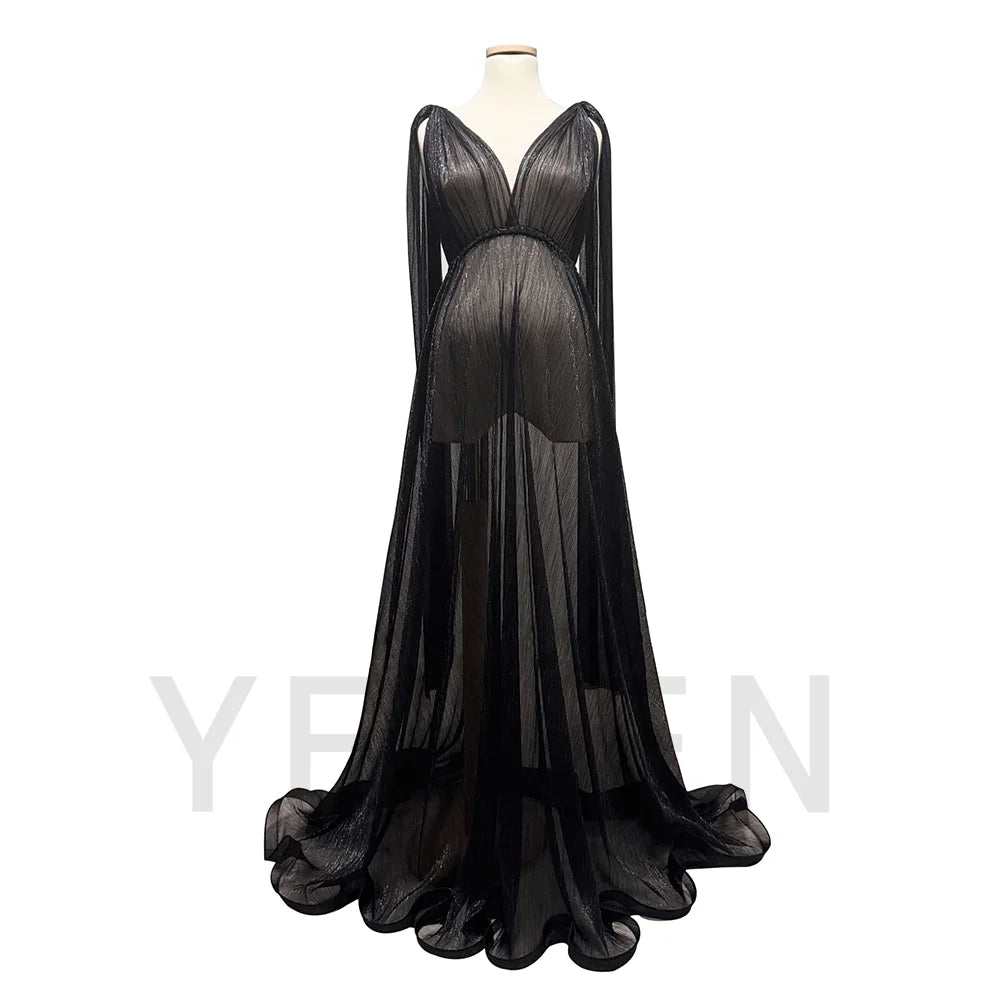 Elegant Maternity Dress Black