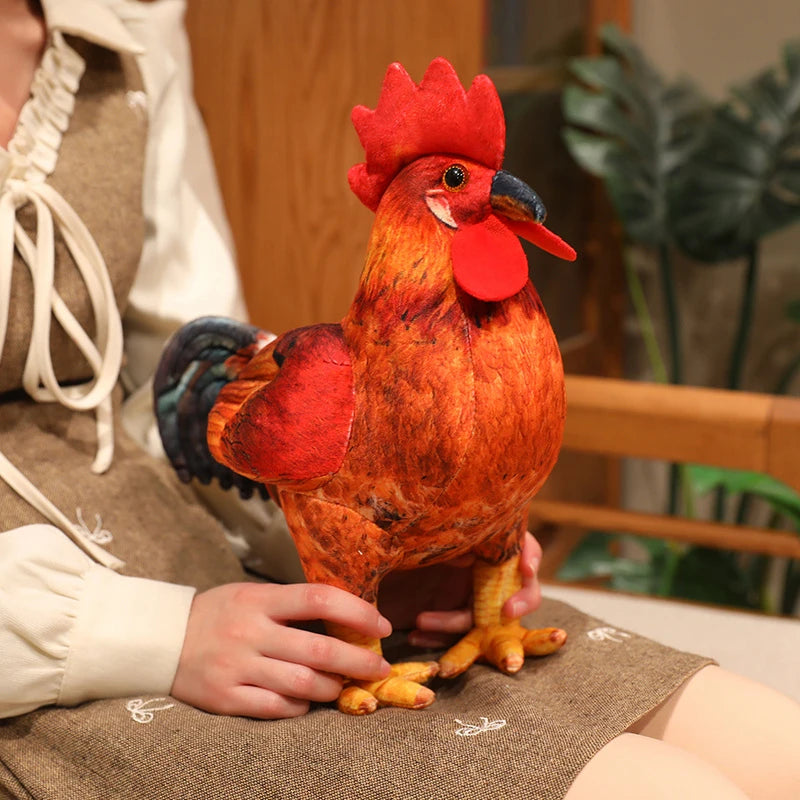 Hot High Quality 30/48cm Simulation Rooster Plush Toys Life Like Chicken Pillow Stuffed Soft Animal Dolls For Room Decor Gift