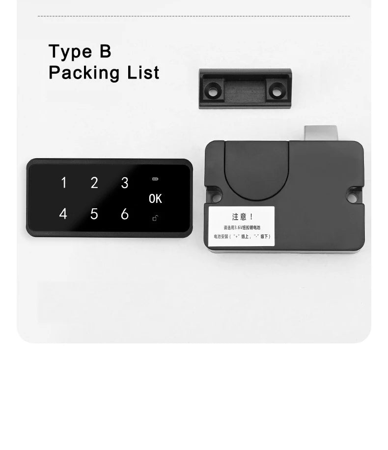 Smart Password Cabinet Drawer Cupboards Door Lock