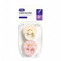 New 2pcs/pack Scalloped Edge Baby Soother Pacifier with Polka Dot, Star Design Baby Gift Cute Dummy with Cherry-round Nipple,