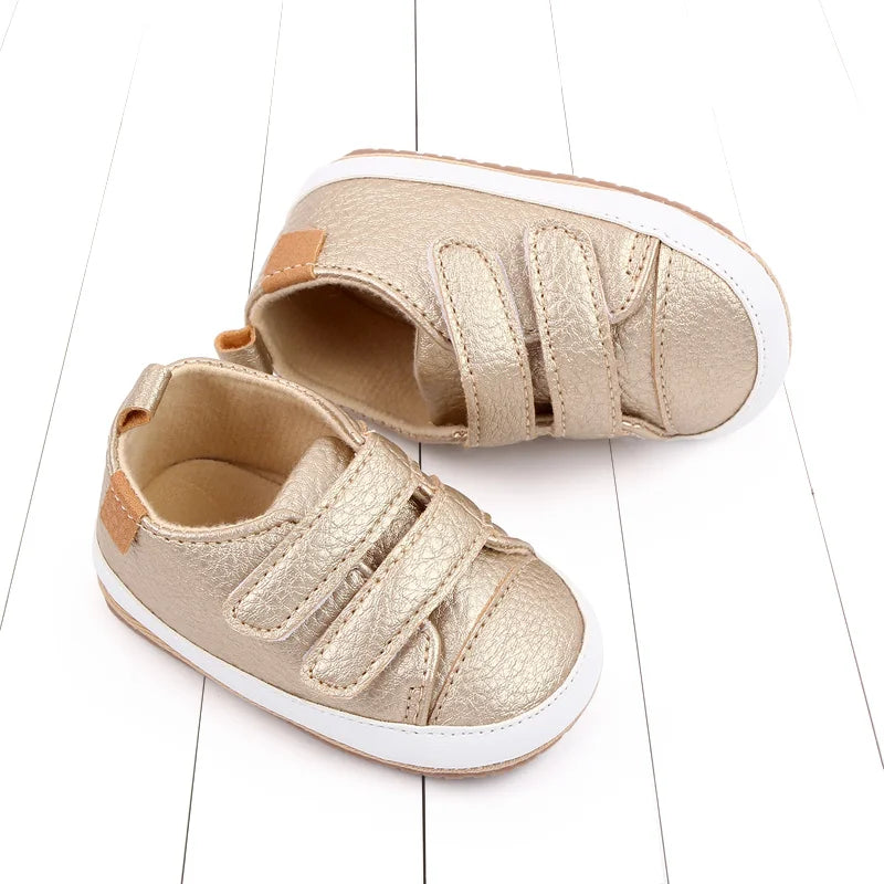 2025 New Fashion Baby Casual Sneaker Spring and Autumn Soft PU and TPR Sole Anti-slip High Quality Hot Selling for 0-18M