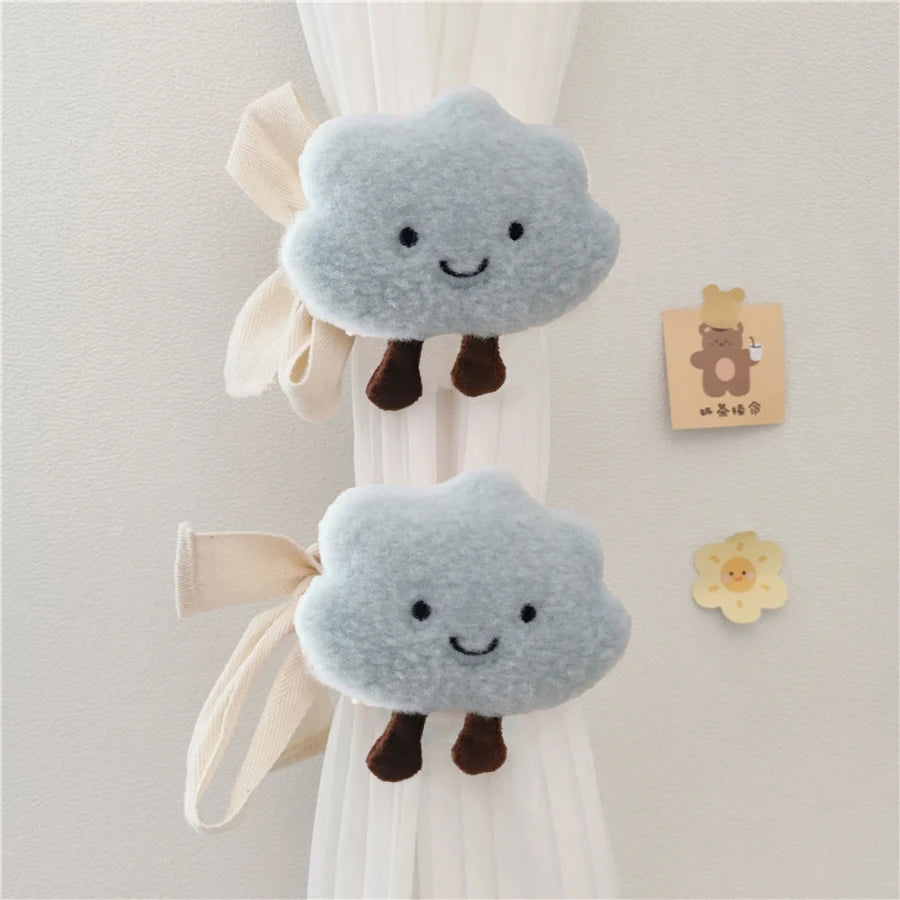 Ins-Style Curtain Tiebacks 2-Pc Korean-Style 3D Cloud Ribbon For Mosquito Net Ties