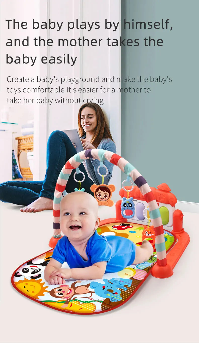 Multifunctional Baby Activity Gym Play Mat Musical Rack Kid Infant Fitness Frame Educational Crawling Carpet Toy Children Gift