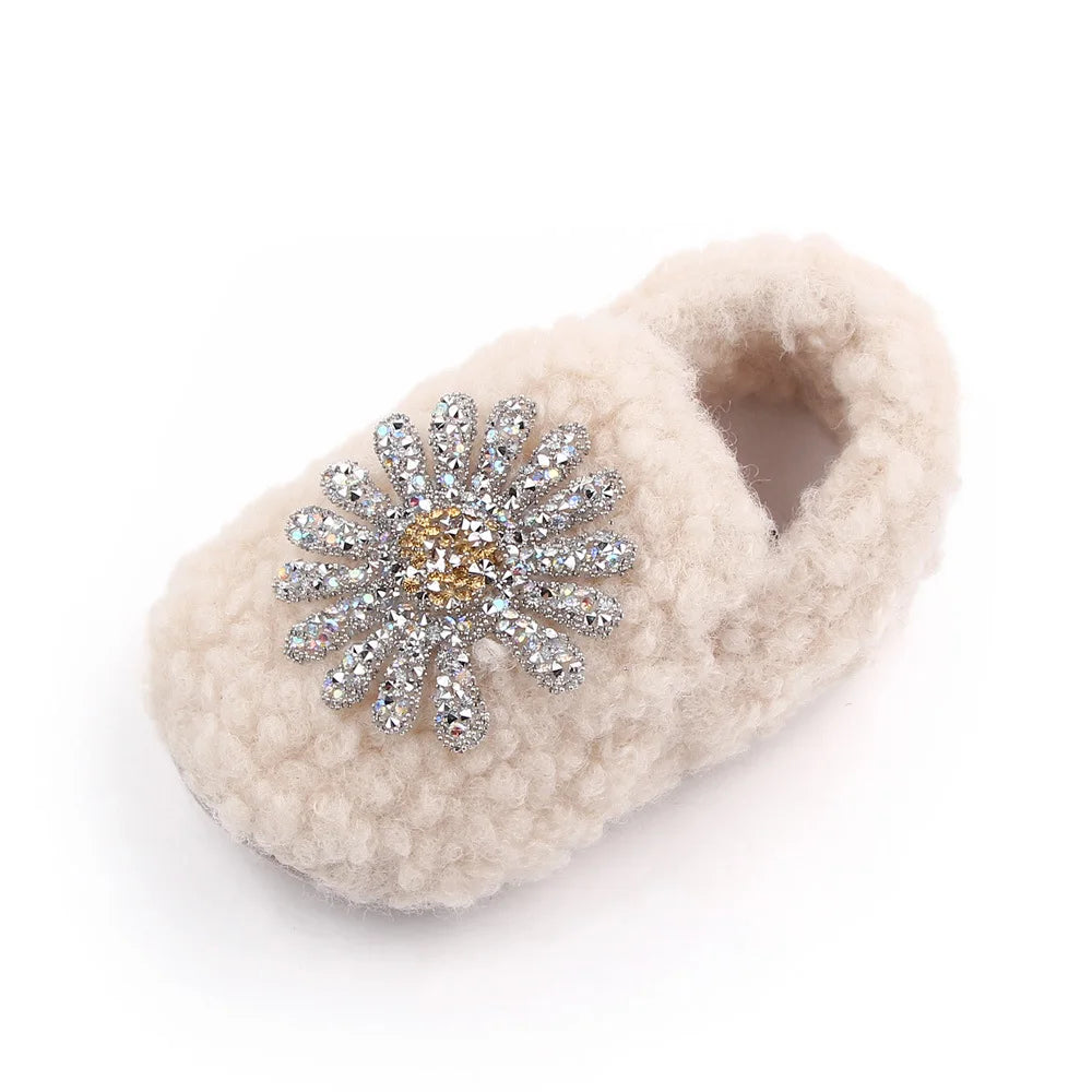 Baby Toddler Shoes Non Slip Plush Warm Cotton Prewalking Anti Slip Sole Model 01