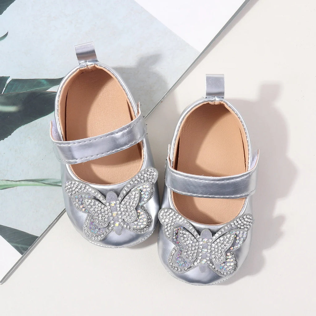 2025 Baby Girls Princess Pre-walking Indoor Outdoor Toddler Shoes With Comfortable TPR Sole and Fashion Design For 0-18M BBW5121