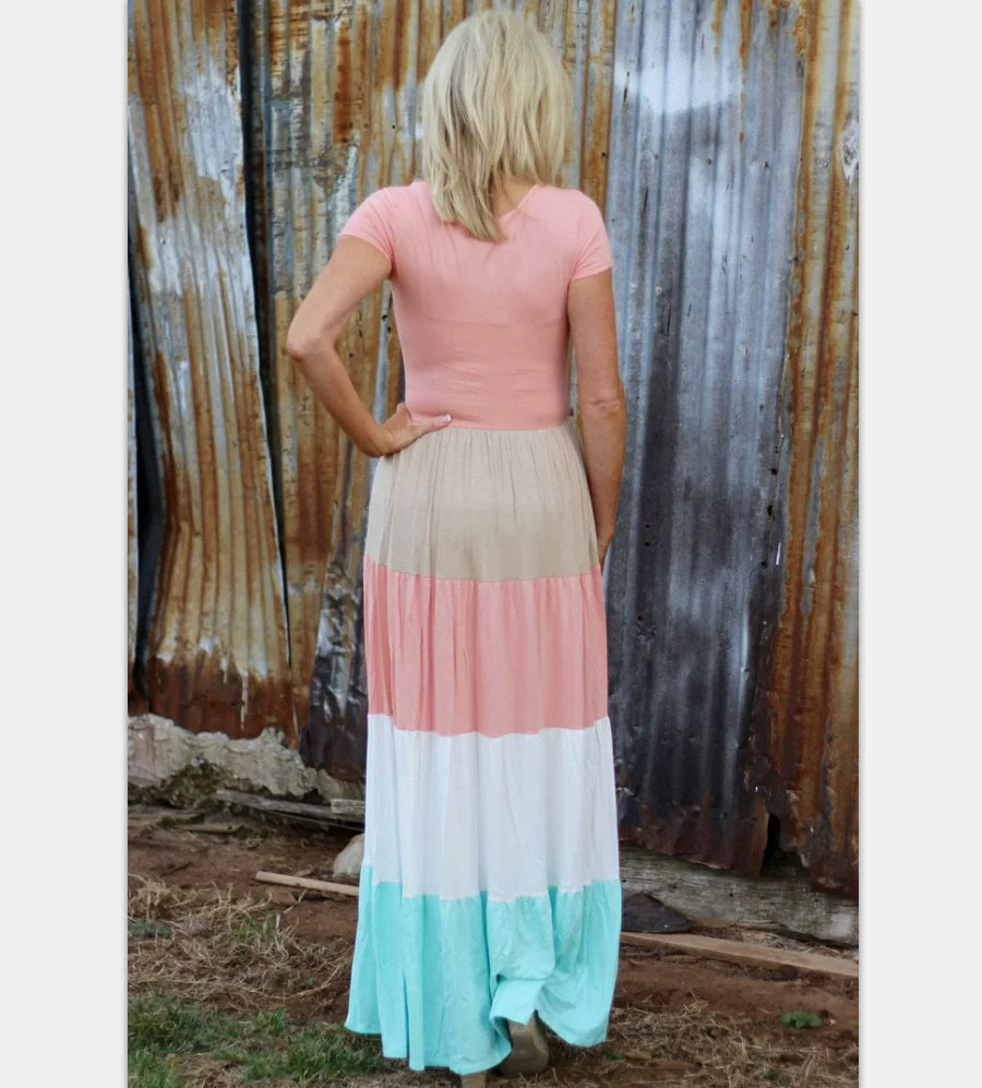 Summer Beach Mother Daughter Dress Women Boho Long Dress Kids Family Matching Outfits Girls Dresses Children's Clothing Vestidos