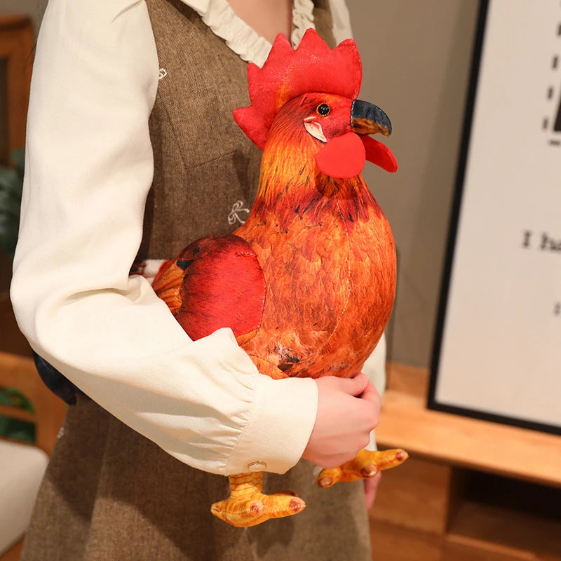 Hot High Quality 30/48cm Simulation Rooster Plush Toys Life Like Chicken Pillow Stuffed Soft Animal Dolls For Room Decor Gift