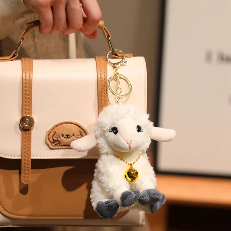 2026 Adorable Bell Sheep Stuffed Plush Toys Accompany Sheep Stuffed Animals Soft Collectible Kids Fans Birthday Xmas Toys Gift