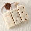 New 4-Layer Pure Cotton Baby Cotton Washcloth Absorbent Gauze Cotton Square Towels Soft Baby Towels Newborn Burp Cloth