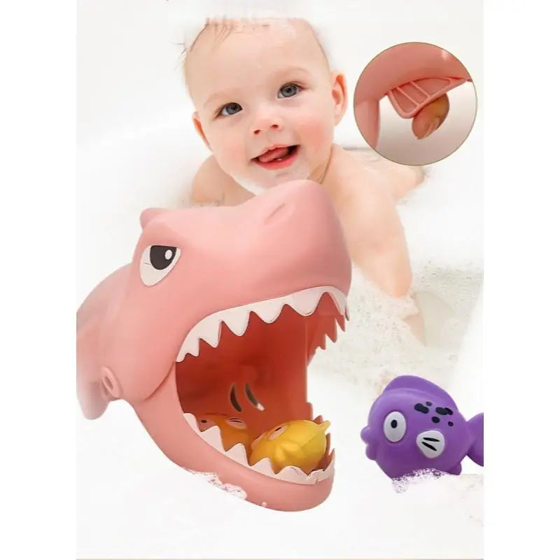 Kids Interactive Bathtub Toy Set, 5Pcs Big Shark Eats Small Fish, Fun Water Game, Ideal Children's Gift