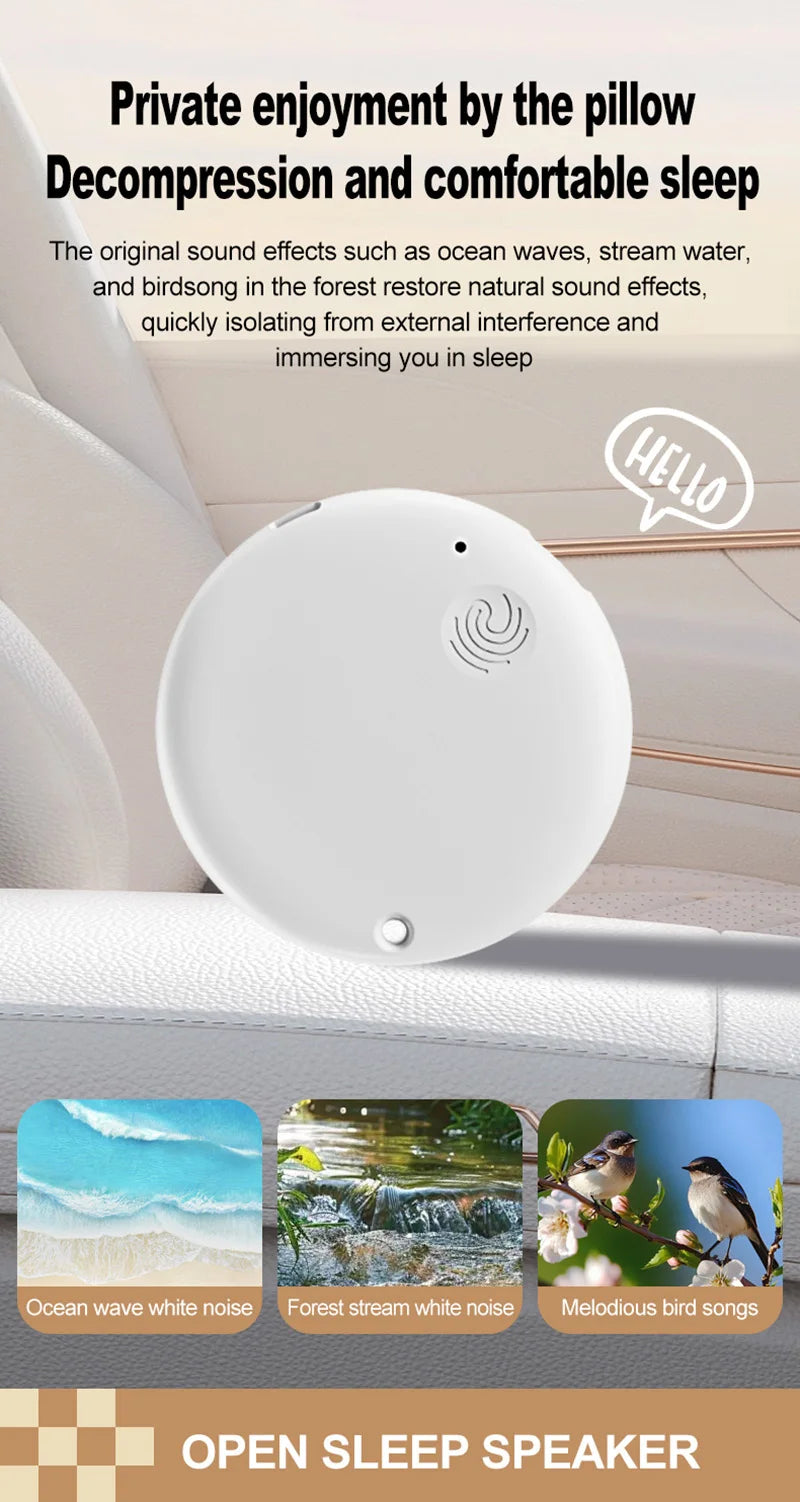 Lenovo Mini Portable Bedside Sleep Speaker With High-definition Sound Quality White Noise Intelligent Pillow Under Speaker