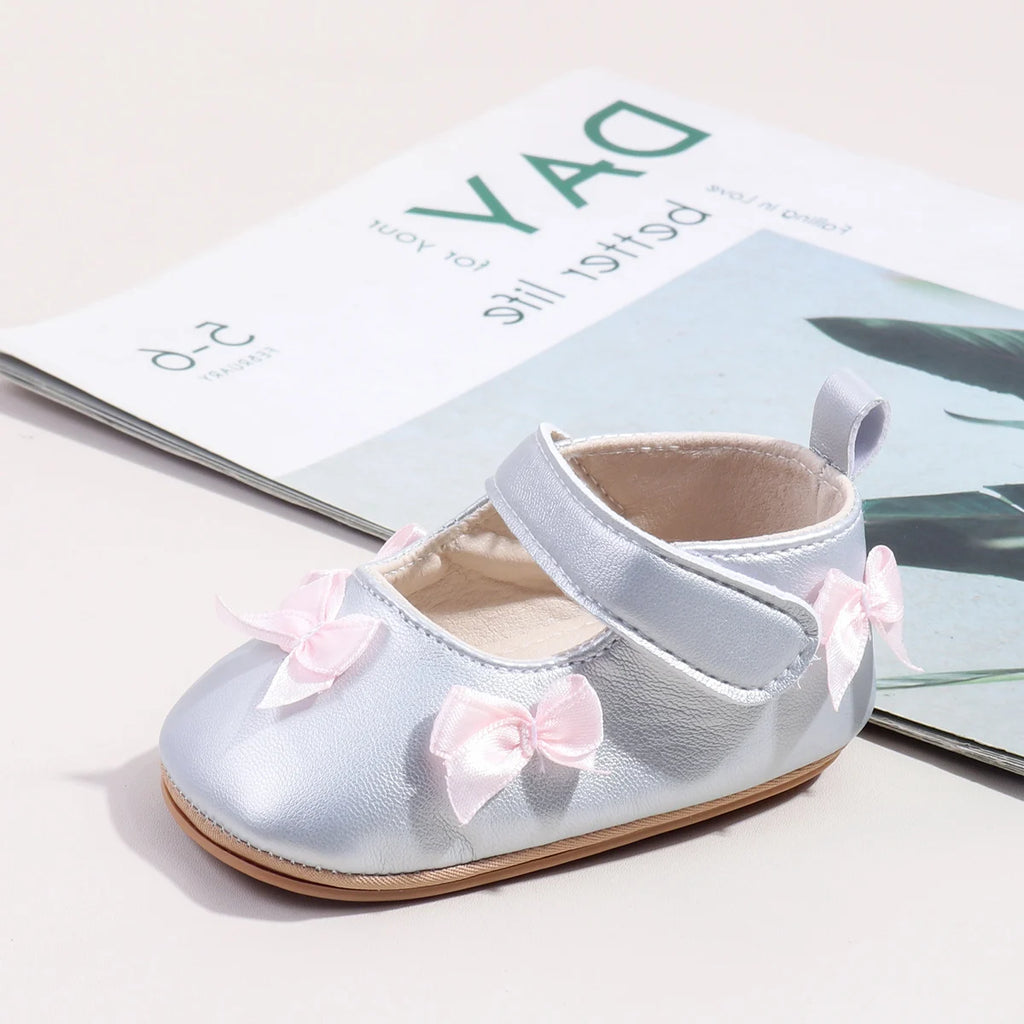 New Spring And Autumn Baby Girls First Walking Indoor Outdoor Toddler Shoes For 0-18M Baby Princess Shoes Soft TPR Sole