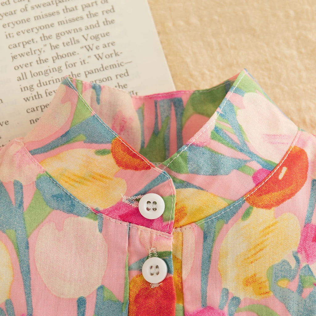 Baby Girl Floral Dress Summer New Cool And Breathable Children'S Sleeveless Clothes (3 Months -3 Years Old)