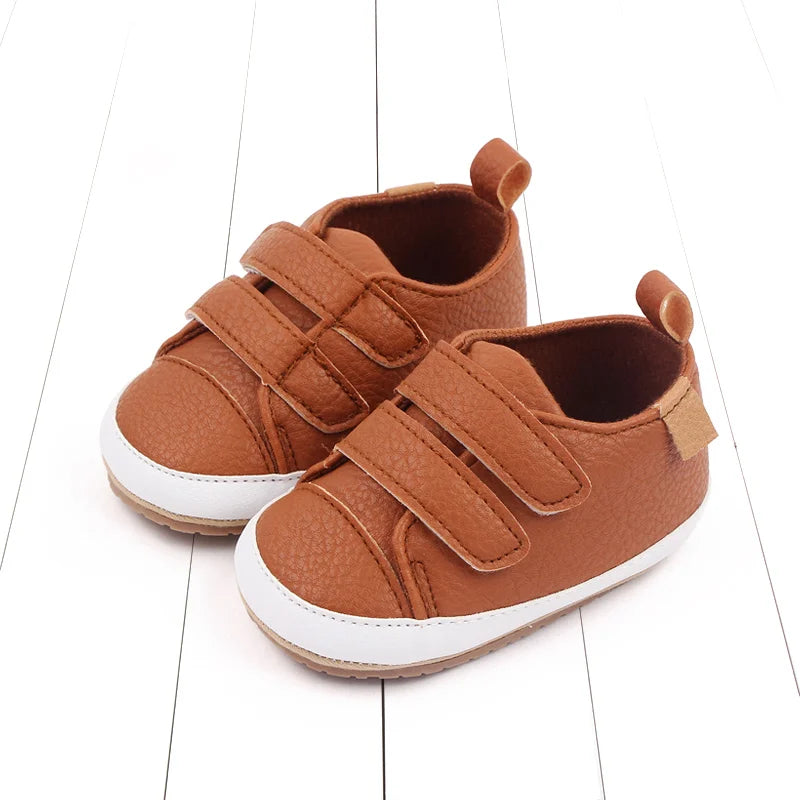 2025 New Fashion Baby Casual Sneaker Spring and Autumn Soft PU and TPR Sole Anti-slip High Quality Hot Selling for 0-18M