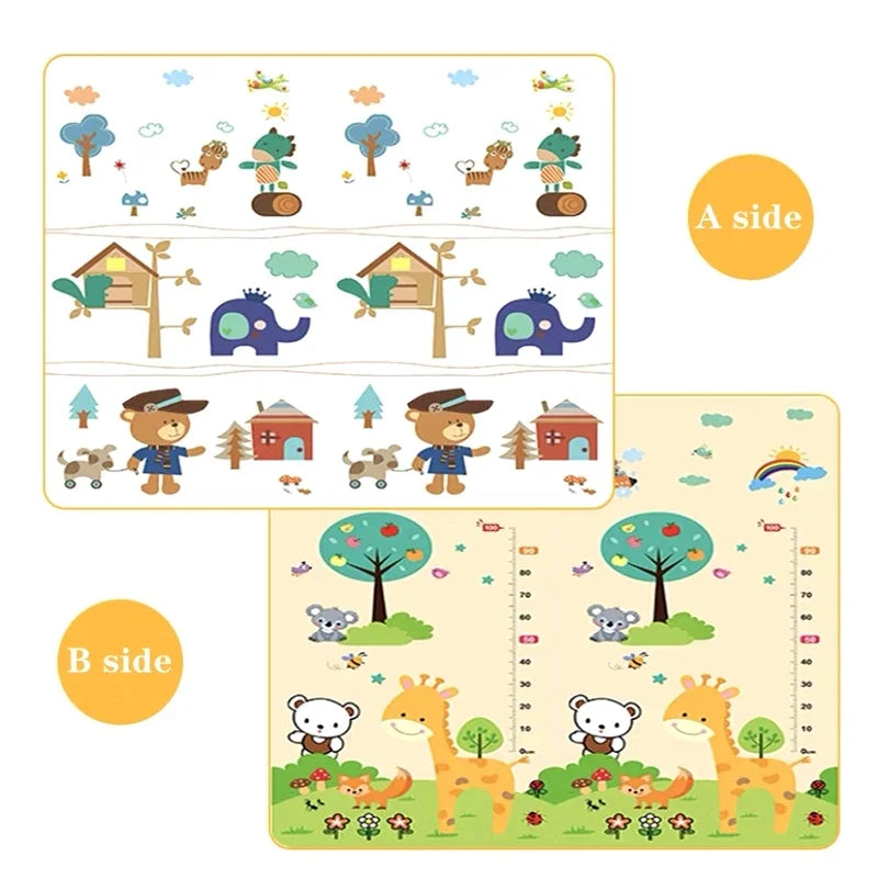 Crawling Play Mats Double Sided Pattern Non-Toxic EPE Baby Activity Gym Rug For Kids Room