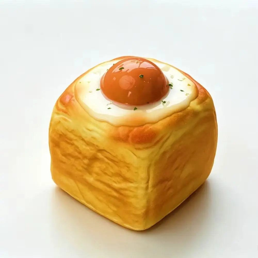 Simulated Simulated Egg Toast Squeeze Toy Prank Decoration Oversized Bread Squishy Toy Slow Rising Realistic