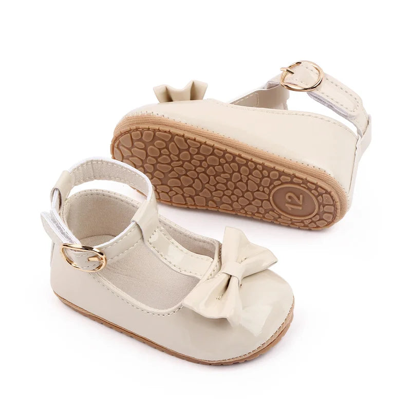 Summer Baby Girl Pre-walking Toddler Shoes With High Quality PU Leather And TPR Sole For 0-18M Baby Girls Princess Shoes