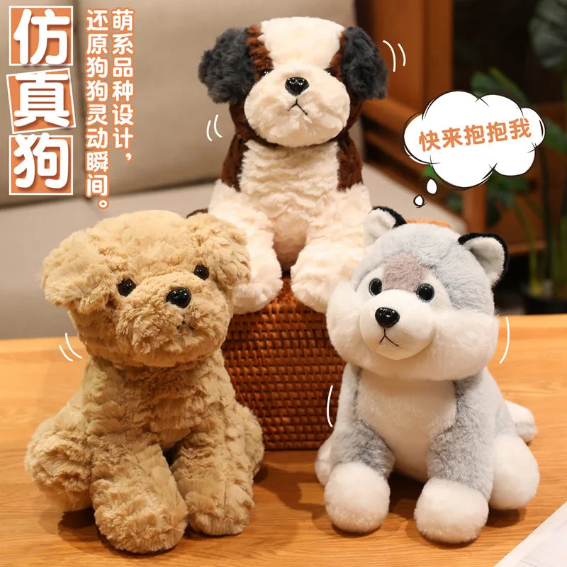 26cm Super Soft Saint Bernard Husky Teddy Dog Plush Toy Cute Animal Pillow Creative Home Decor Birthday Christmas Gift