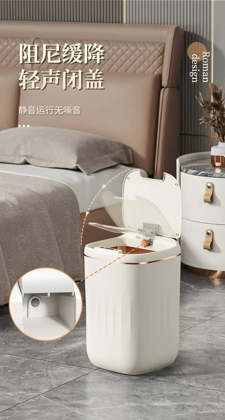 20L Smart Trash Can with Lid Waterproof Large-capacity Trash Bin Rechargable Automatic Garbage Can Fo Kitchen Bedroo Wastebasket