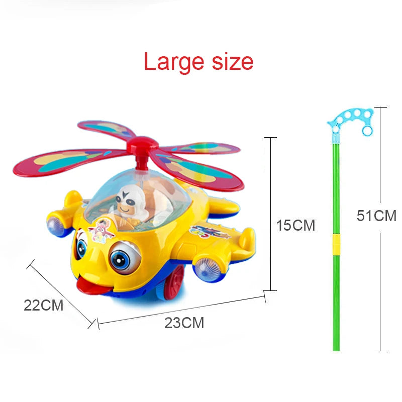 Baby Walker Toy Hand Push Toddler Toy Plane Car Toys Push Along Walking Toy for Kids Children Boys Girls Outdoor