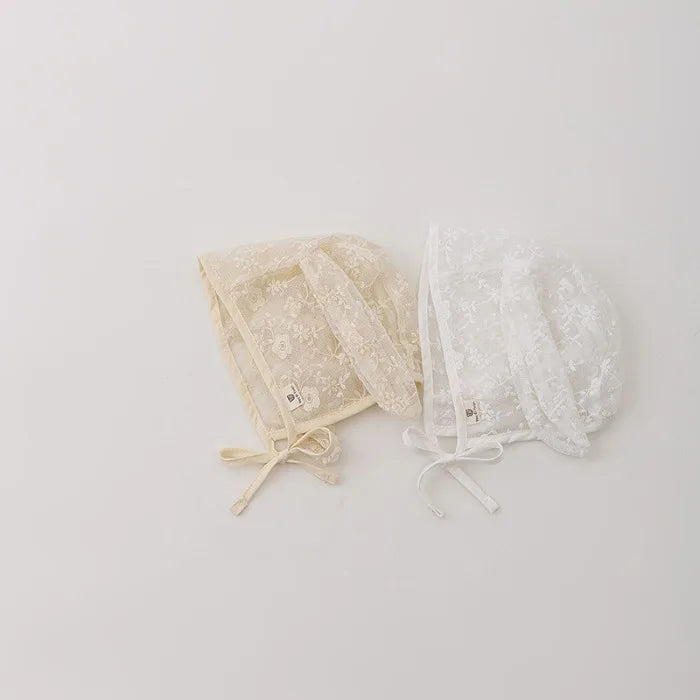 Baby Girl Lace Hat Newborn Photography Props Rabbit Bunny  Cap Baby Photo Studio Beanie Cap