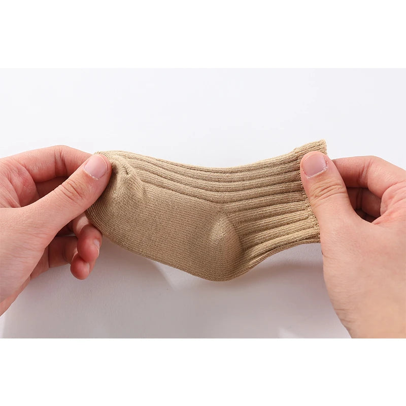 5 Pairs/Set Four Seasons 0-5T Fashion Newborn Baby Boy Girl mid-calf Socks Cotton Soft Breathable Infant Accessories