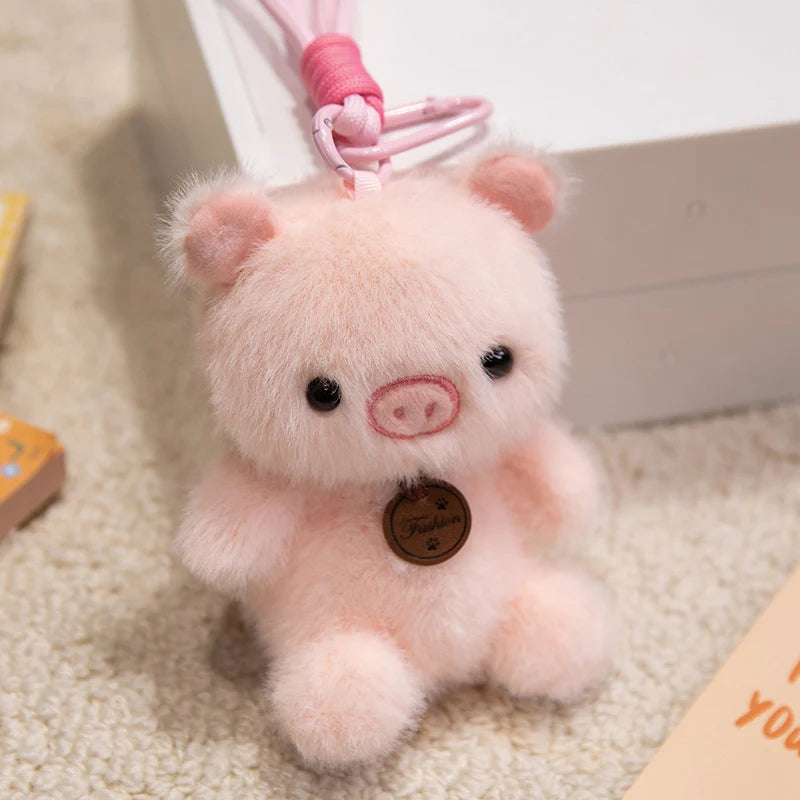 Soft Plush Animal Pendant Dolls Panda Fox Sloth Cat Dinosaur Bunny Capybara Pig Stuffed Toys For Children