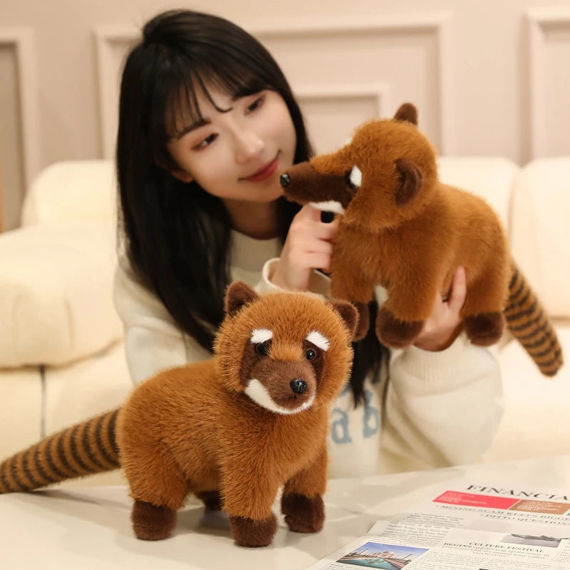 Hot 1pc 50cm Realistic Raccoon Stuffed Animal Doll - Cute Simulation Handmade Toy High Quality Lovely Kids Ornament Gift