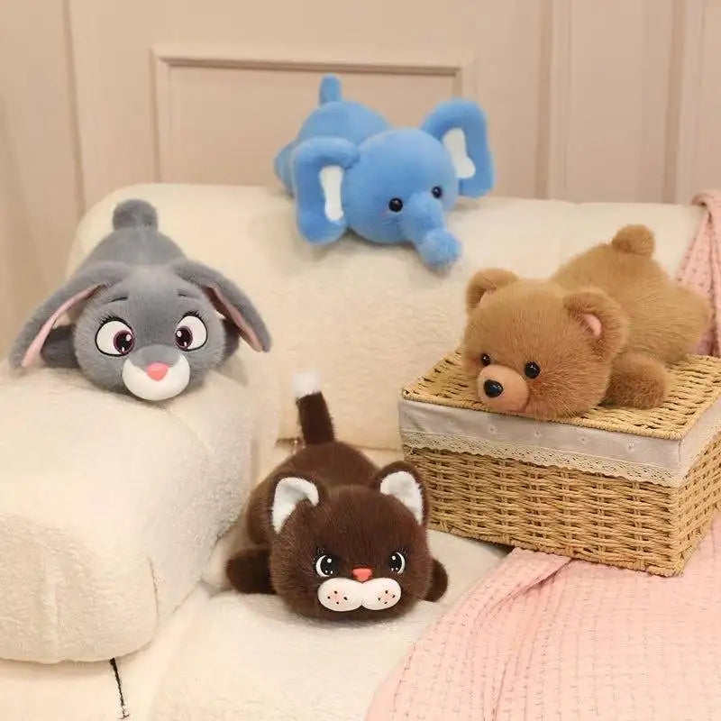 Companion Latest Lying Rabbit Red Panda Baby Elephant Doll Kawaii Stuffed Plush Toy Cartoon Anime Cute Pillow Kids Birthday Gift