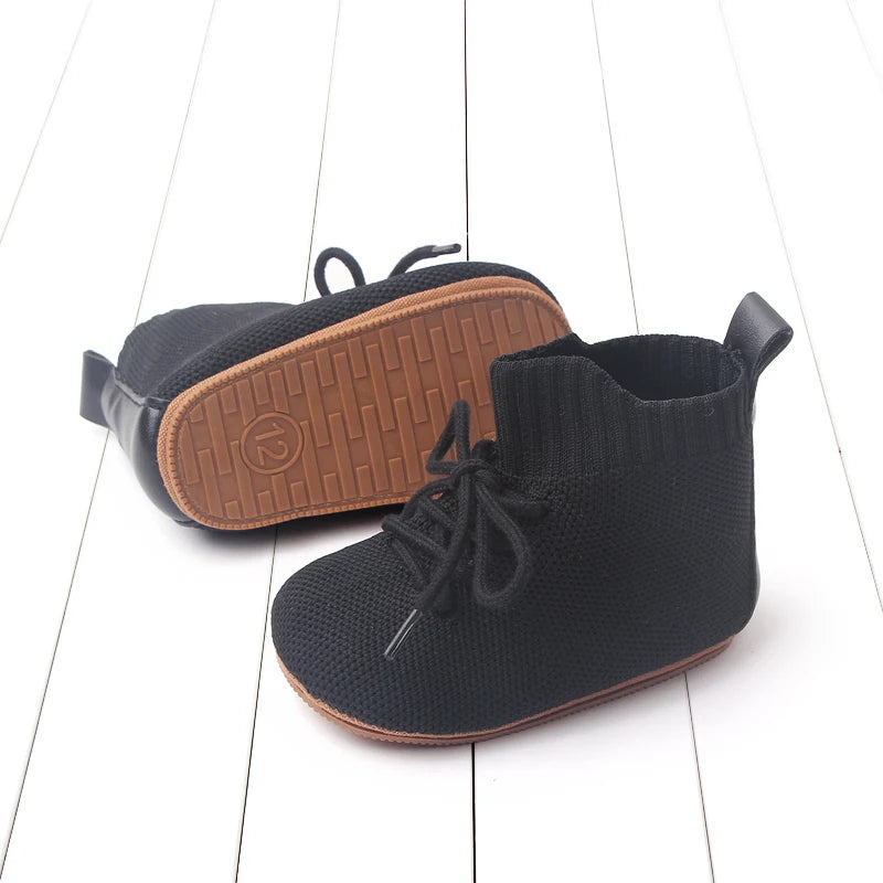 2025 Boys And Girls' 0-1 Years Old High-Top Casual Anti-Slip Softness Toddler Shoes For Sports Activities Baby Shoes