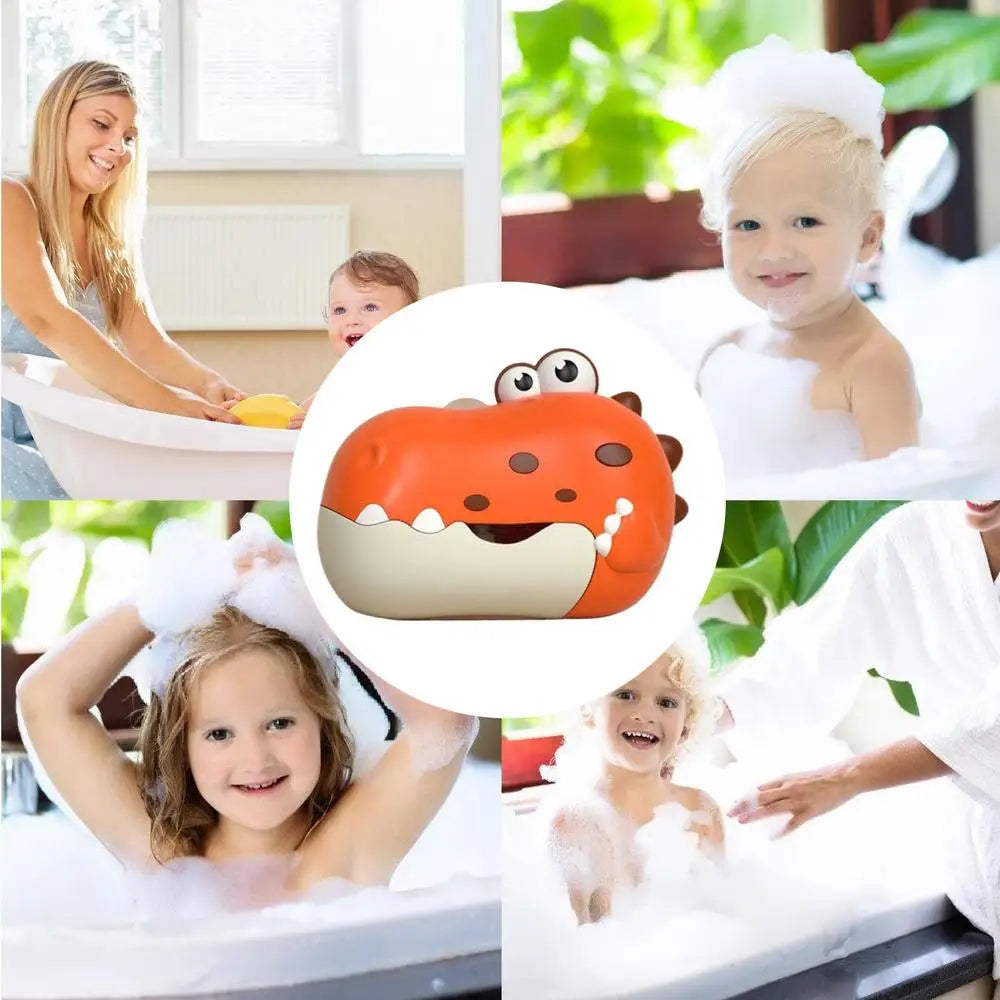 Baby Bath Bubble Machine Dinosaur Kids Bath Toy Bathtub Soap Automatic Bubble Maker Baby Bathroom Toy Children Boy Girl Gifts