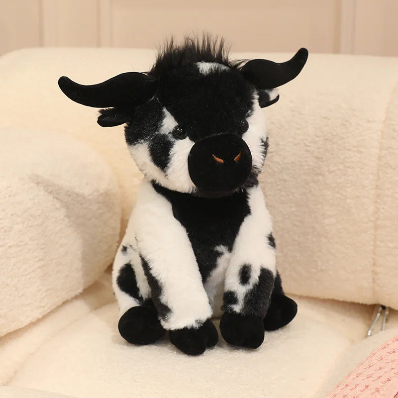 Treasuringu Highland Cow Stuffed Toy Plush 30cm Soft Fabric Animal Toy For Kids Safe Machine Washable