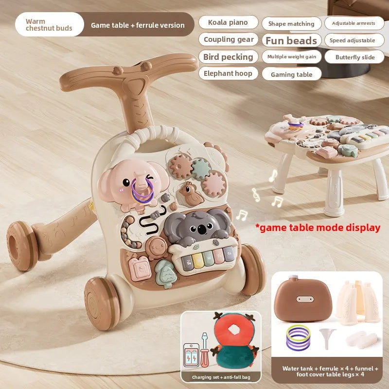Multifunctional Baby Walker Toy Anti-Rollover With Adjustable Height And Learning Push Activity Center Model AWT01