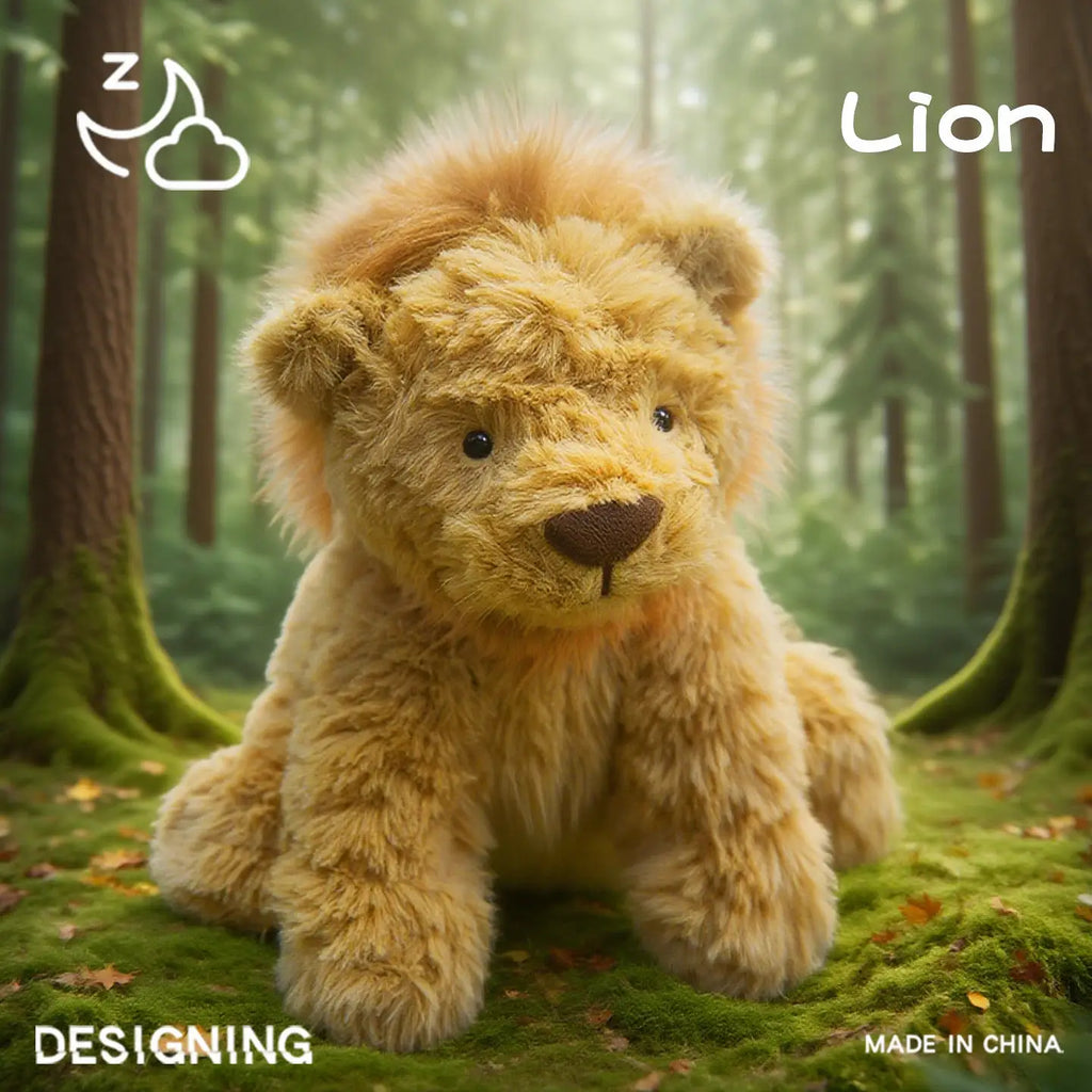 25cm Super Cute Jungle Lion Plush Toy Cartoon Stuffed Animal Doll for Kids Room Decor Boys & Girls Birthday Gift