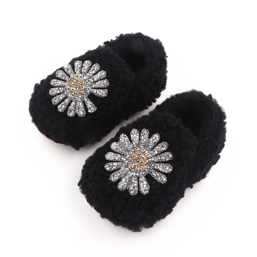 Baby Winter and Autumn Style Multiple Choices High Quality Soft Cotton Warm and Plush Toddler Shoes Anti-slip Sole Prewalking