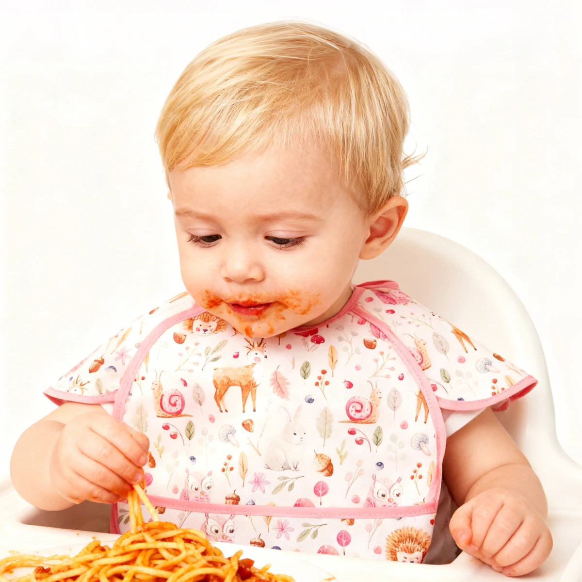 Elinfant New Fashion Pattern Waterproof Pocket Lunch Feeding Bibs Reusable Baby Bibs Cute Children Baby Apron Kids Burp Cloths