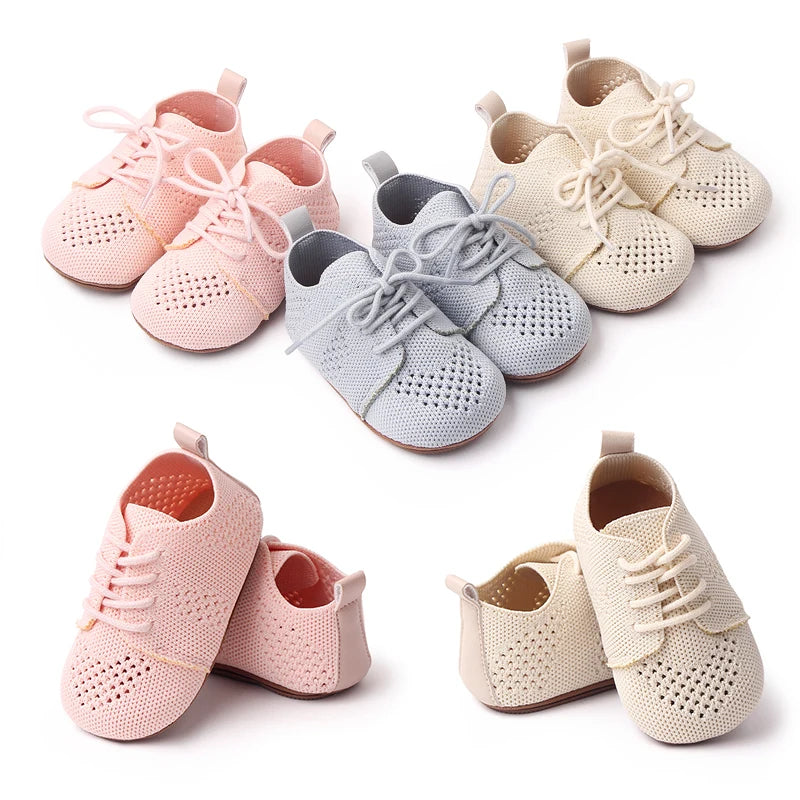 Spring Autumn Children's Mesh Sports Shoes Breathable Mesh Footwear Baby Shoes Casual Shoes 0-1 Years Old Soft Topped Baby Shoes