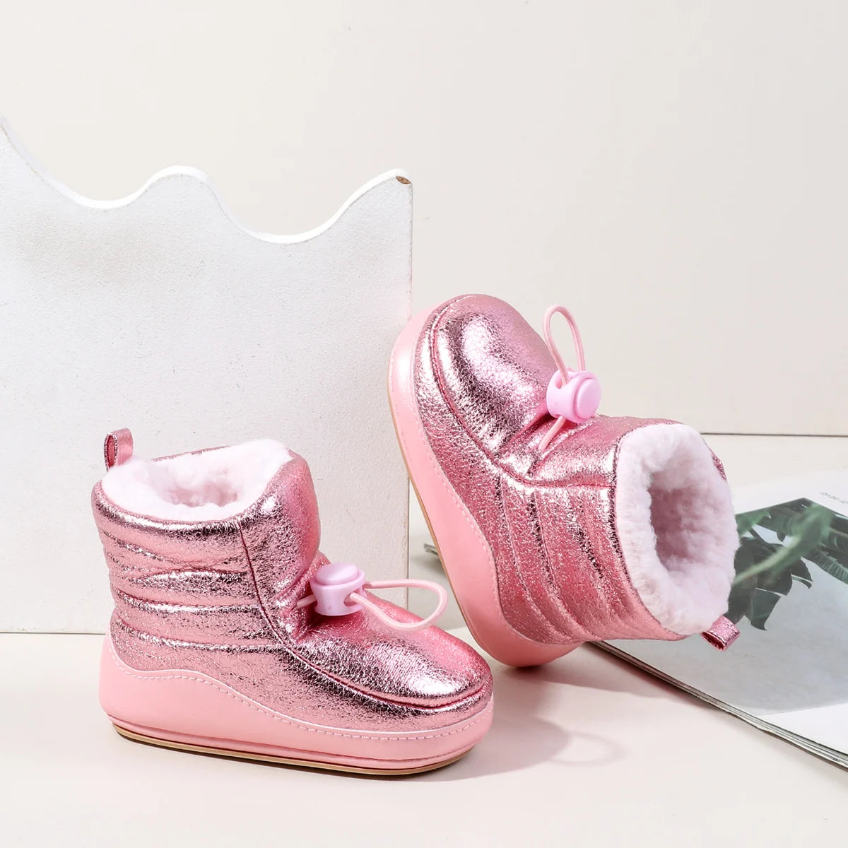Toddler Shoes For 0-18M 2025 New Style Winter Padded and Thick Women's Shoes Warm Snow Boots Made Of Cotton Snow Boots