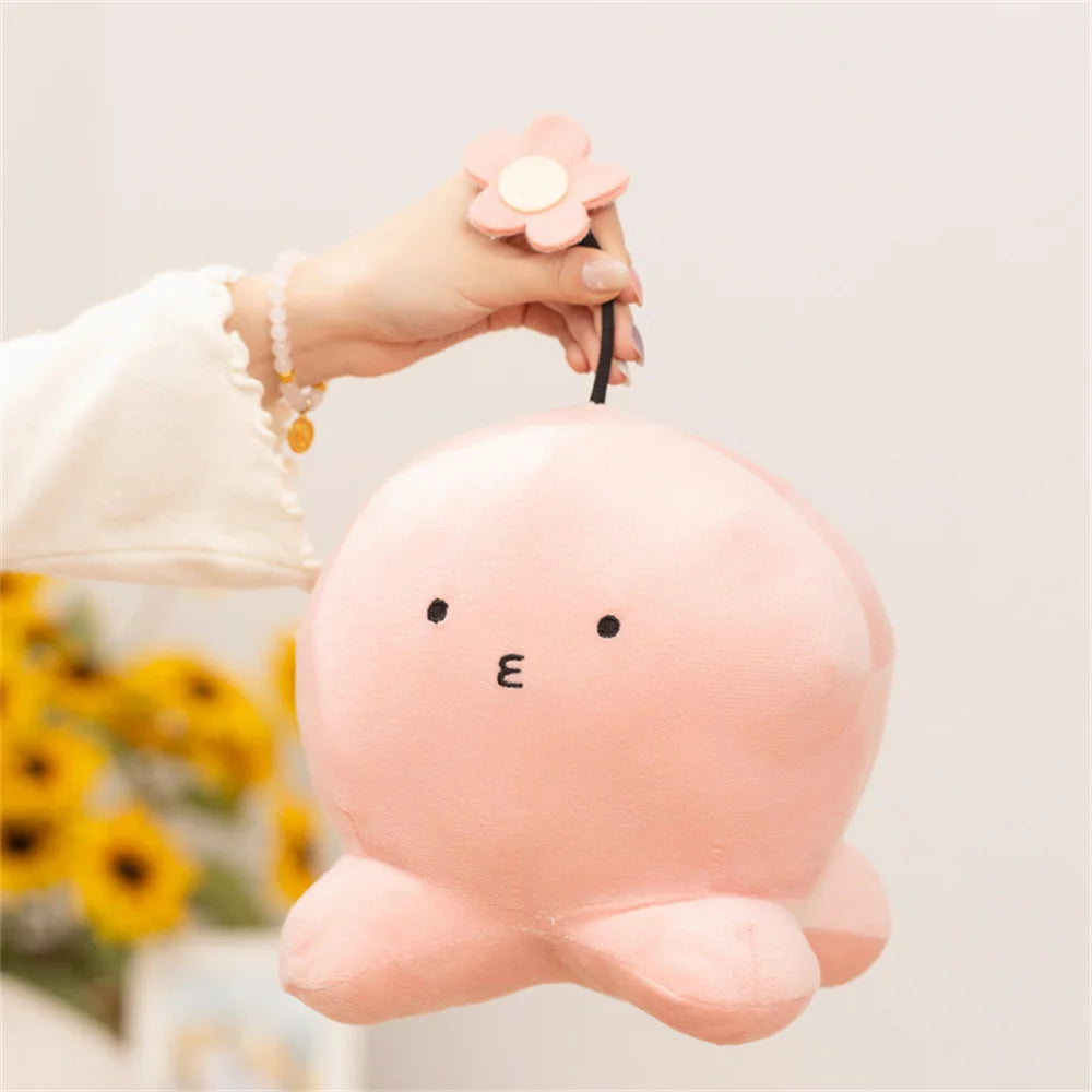 Nice Hot Kawaii Takopi's Original Sin Plush Toy With Flower Pink Octopus Stuffed Doll Soft Anime Plushie Kids Birthday Xmas Gift
