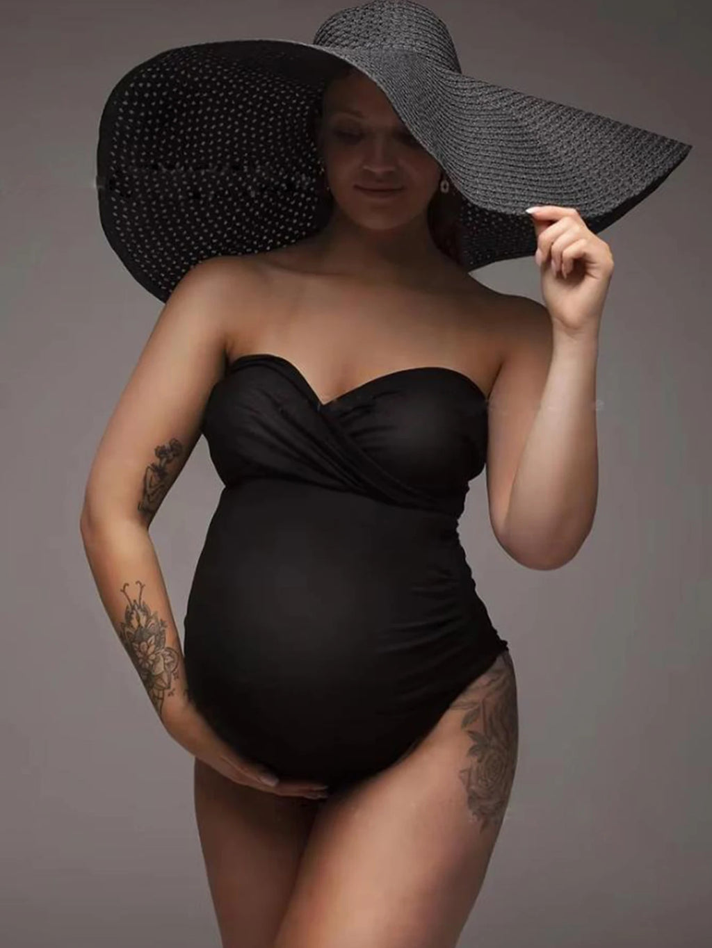 Maternity Bodysuit Pregnant Sleeveless Tube Top Elastic Sexy Tight Bodycon Women's Photography Props Outfits