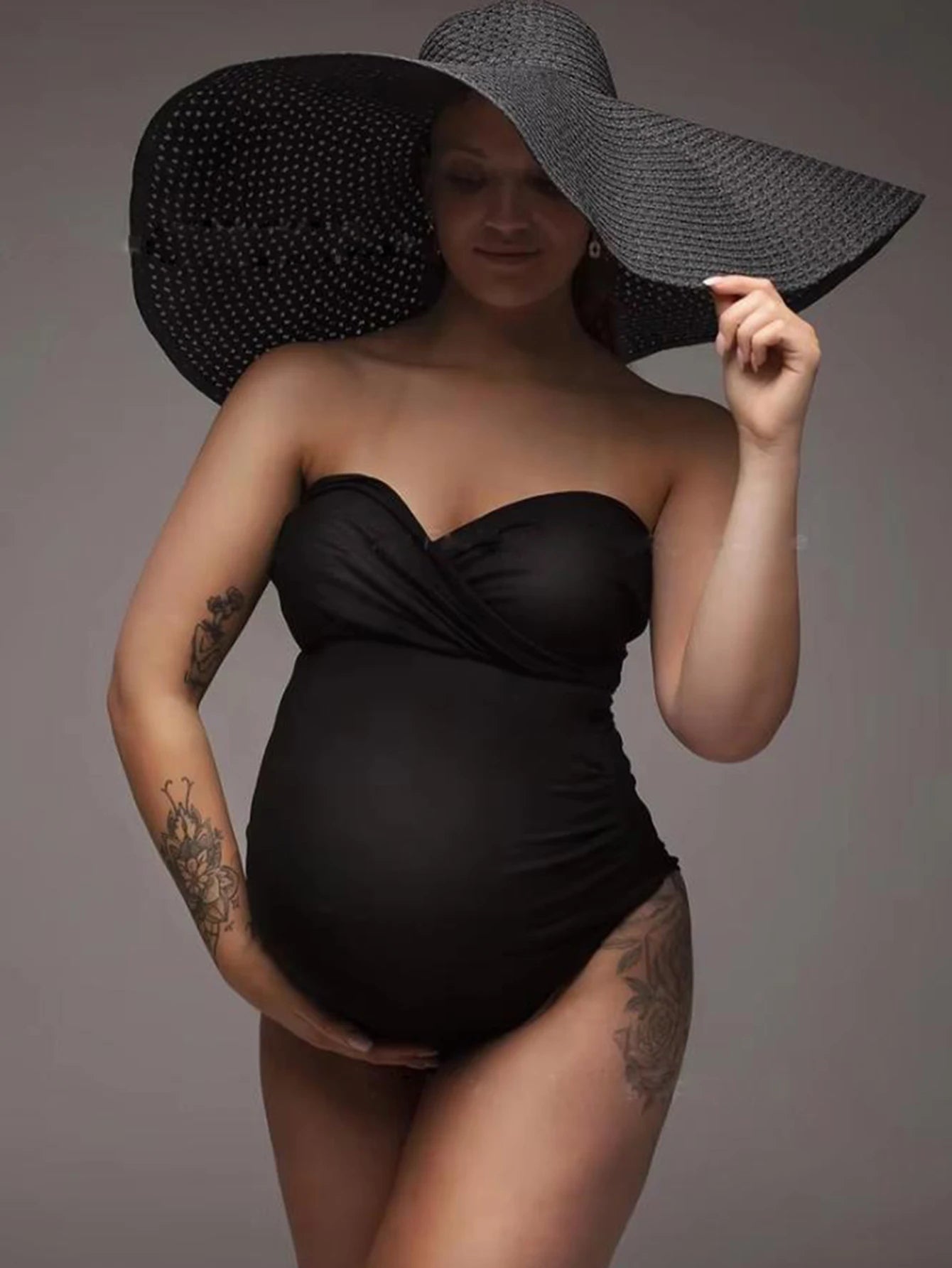 Maternity Bodysuit Pregnant Sleeveless Tube Top Elastic Sexy Tight Bodycon Women's Photography Props Outfits